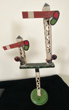 Vintage Tinplate Hornby O Gauge 1930s Pre-War Double Lattice Signal