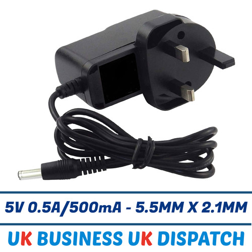 Mains ac dc adapter - 5v, 0.5a