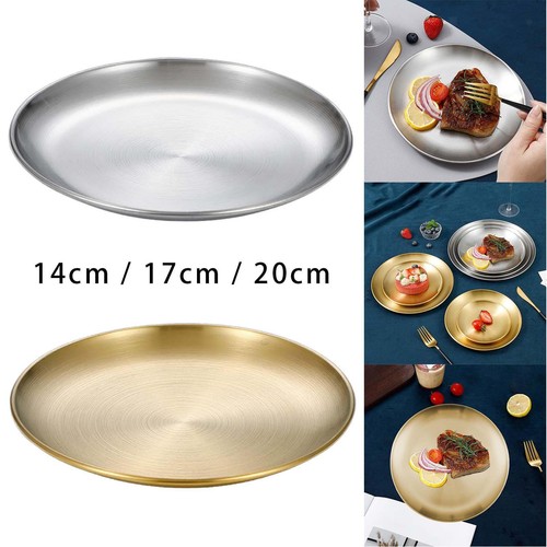 Stainless steel dinner plates - steel,
