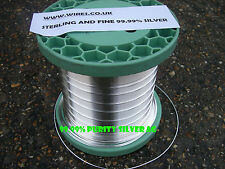 fine silver wire 99.99%  12,14,16,18,19,20,21,22,24,26,28 Gauge 1 meter 