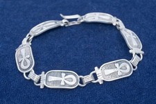Egyptian silver Ankh bracelet