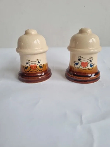 Vintage handpainted duck salt - vintage,