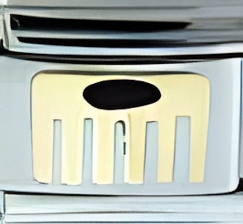 Comb enamel 9mm italian charm - enamel,