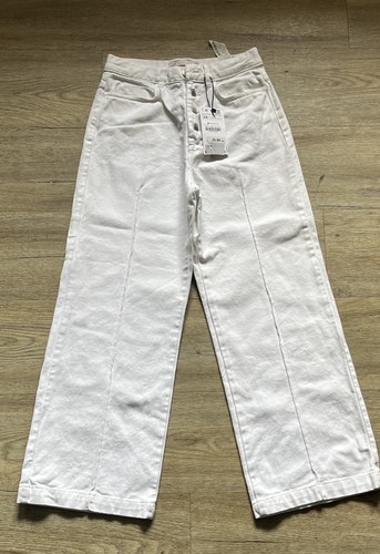 Zara white wide leg seam - wide,
