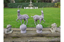 Pair Of Cast Iron Stag Deer