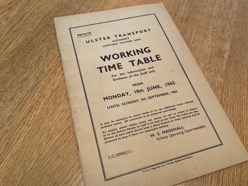 1962 ulster railway working - railway,