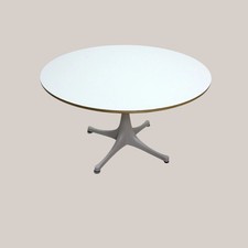 A Vitra Round White Pedestal