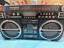 Lasonic i-931 Ghetto Blaster Retro Radio Cassette Player AM/FM Bluetooth Used