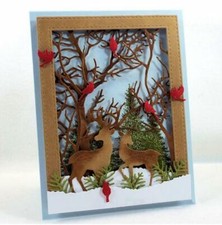 Christmas Tree Deer Metal