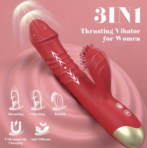 Thrusting vibrator for women - thrusting,