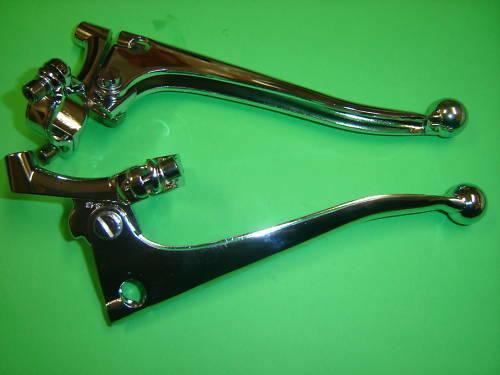 Clutch and brake chrome levers - brake,