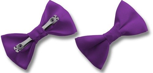 Men satin clip bow - satin, clip-on