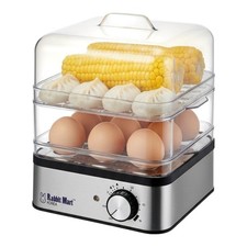 Electronic Mini Steamer Rabbit Mart ST100 3-Tier Egg Cooker Food Steamer
