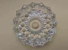 glass ashtray, crystal cut glass, vintage