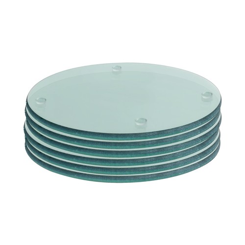 Round glass coasters 10cm - coasters,