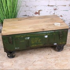 Bira Military Coffee Table Home Decor Upcycled Unique Industrial