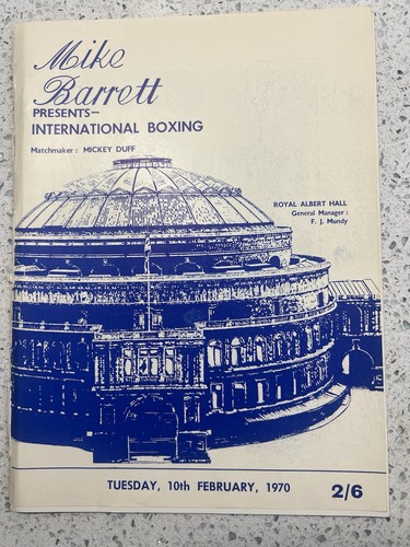 Boxing programme 1970 - programme, 10/2/1970