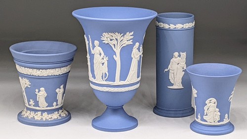 Wedgwood blue jasperware - wedgwood, vase