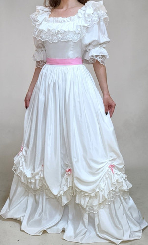 Victorian vintage white satin - victorian,