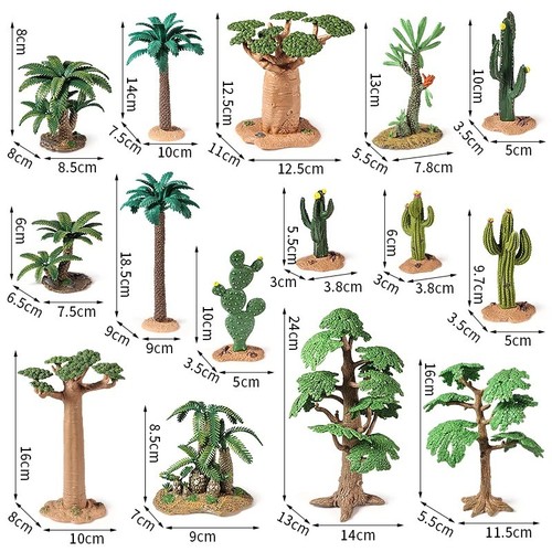 Toy trees plants model set - plants,