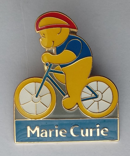 Marie curie cycling enamel - curie,