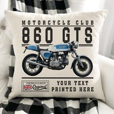 Personalised Motorbike Cushion Cover Ducati 860 GTS Classic Bike Dad Gift VBC08