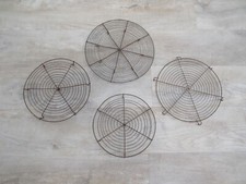 4 vintage rusty round cake baking wire cooling racks
