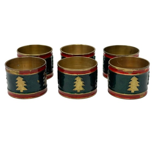 Pier brass green red enamel - red,