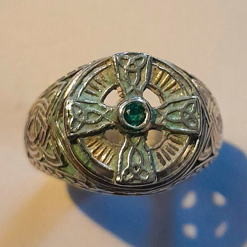 Celtic cross signet ring - celtic,