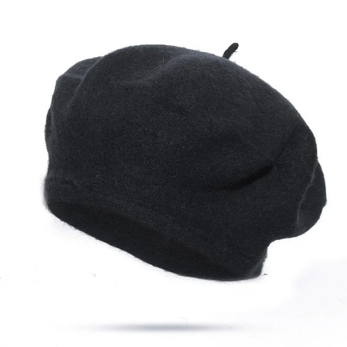 Plain beret hat - plain,