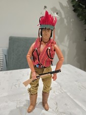Vintage Marx The Lone Ranger Red Sleeves Indian Action Figure Excellent