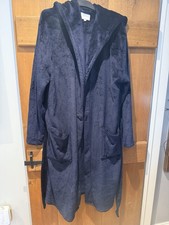 Men’s Blue Dressing Gown With Belt And Pockets Size L/XL