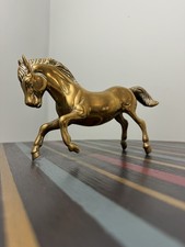 BRASS HORSE Figurine 8 x 5”