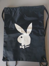 Vintage Playboy Nylon Drawstring Bag In Black One Size