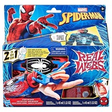 New Marvel Spiderman Real Webs Ultimate Web Blaster 2-In-1 Blaster Roleplay Toy