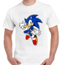 sonic the hedgehog T shirts kids men women birthday gift personalise 100% cotton