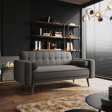 Grey 3 Seater Fabric New Foam