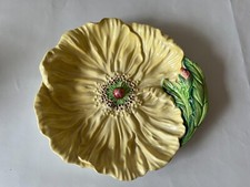 Vintage Carlton Ware yellow "poppy" flower shaped dish