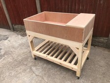 tortoise table with a stand