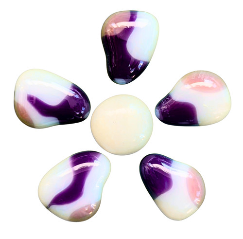 Handmade fused glass cabochons - handmade,