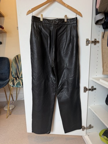 Vintage leather biker - vintage, pants