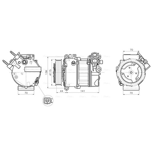 Air con compressor - for, land