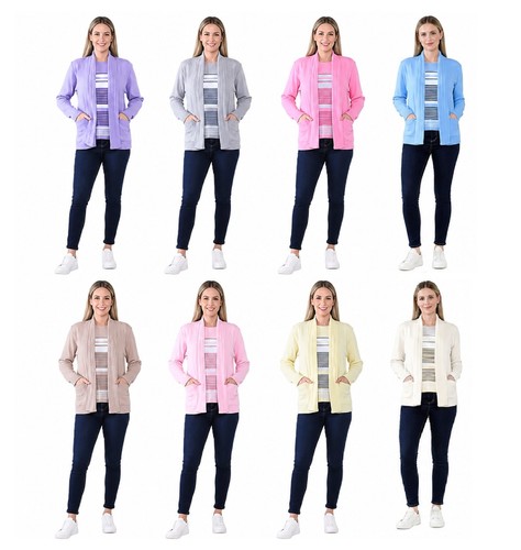 Ladies striped twin set knit - striped,