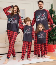 Christmas Pyjamas Family Matching PJs Set Xmas Ladies Mens Kids Baby Nightwear