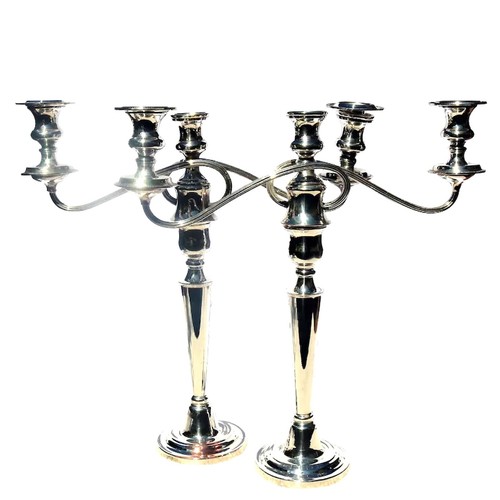 Pair vintage silver plated - , on