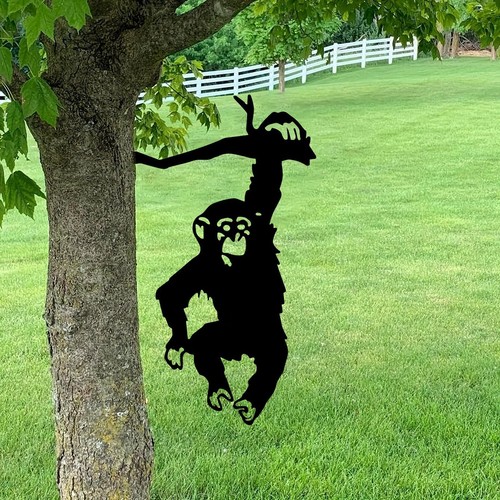 Monkey figurine art garden - art,