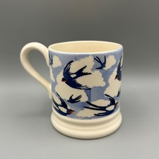Emma Bridgewater Blue Swallows In The Clouds 1/2 Pint Mug