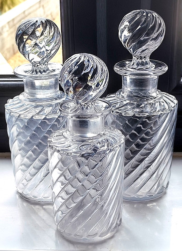 Antique baccarat bamboo trio - 'bamboo',