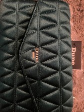 Dune green velvet handbag