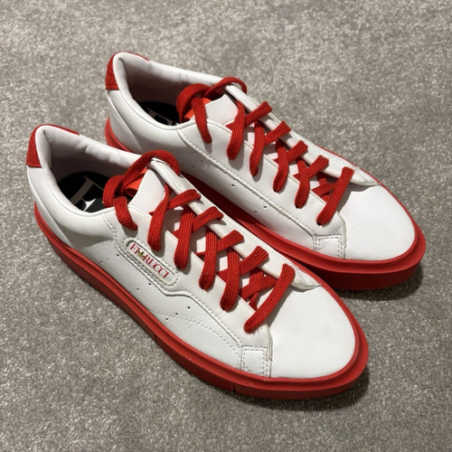 Adidas white red low - adidas, white/red